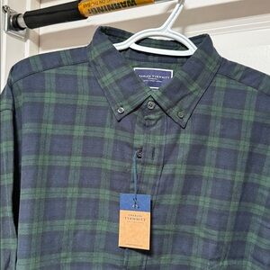 Charles Tyrwhitt Navy and Forest Check Shirt